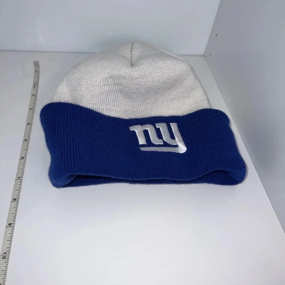 NFL, New‎ York, giants, cream, Royal blue, boys, beanie 8-20. 100% acrylic